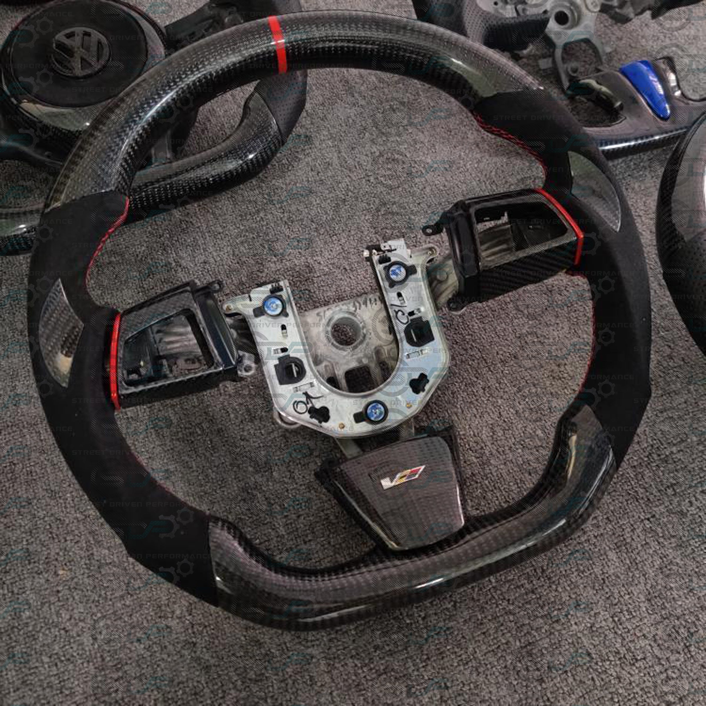 2008 - 2015 CTS, CTS-V "V2" Custom Carbon Fiber Steering Wheel with options